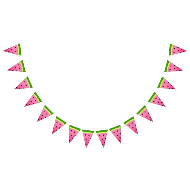 Pink Watermelon Bunting Flags (All)