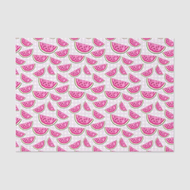 Pink Watermelon (Design 24 Pink Series) Tissue Paper (Front)