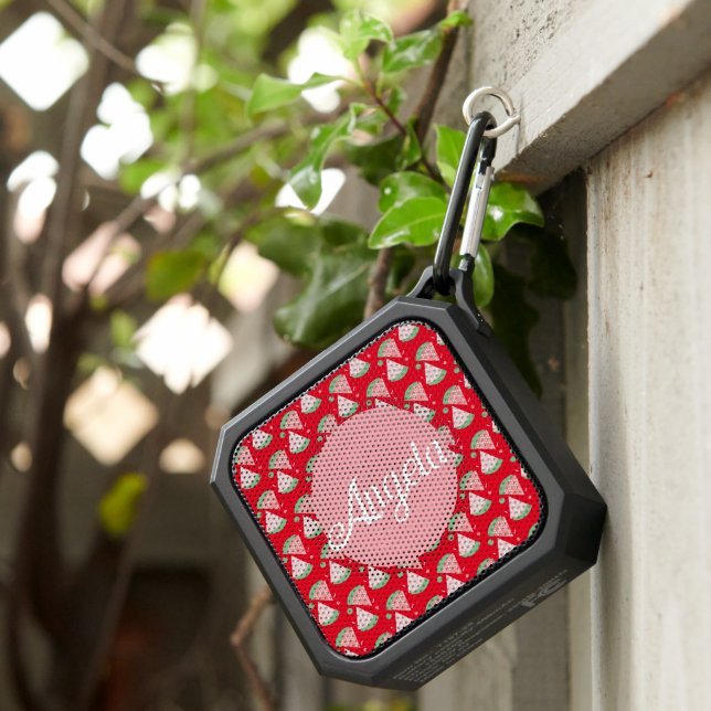 Pink Watermelon Fruit Red Pattern Name Bluetooth Speaker (Inisitu)