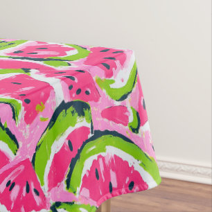 Pink Watermelon Fruit Slices / Summer Party Pink Tablecloth