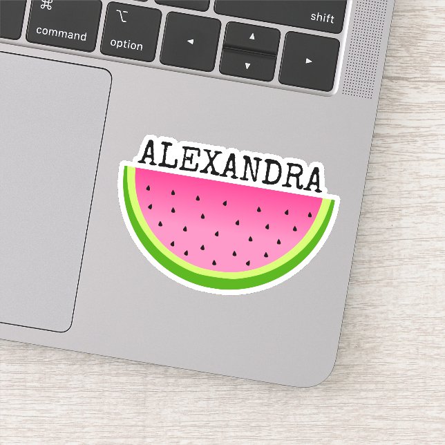 Pink Watermelon Name Sticker (Detail)