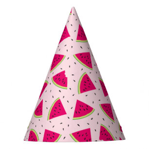 Pink Watermelon Pattern Party Hat