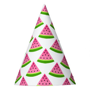 Pink Watermelon Pattern Party Hat