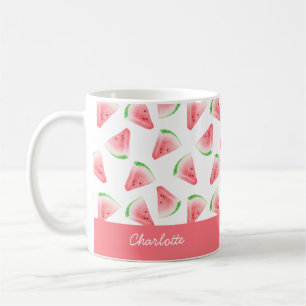Pink Watermelon Personalized Coffee Mug