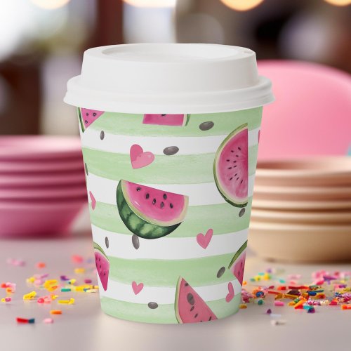 Pink Watermelon summer fruit party Paper Cups