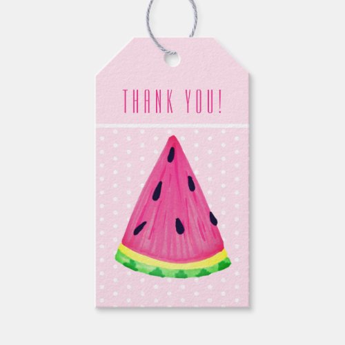 Pink Watermelon Thank You Gift Tags
