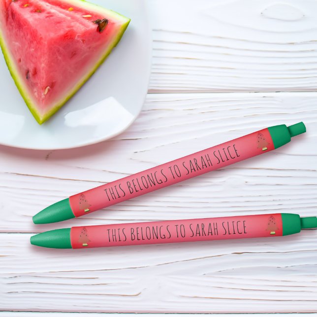 Pink Watermelon Tree Custom Name Christmas Pen (Just add your name)