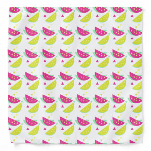 Pink Watermelon Yellow Melons Geometric Bandana