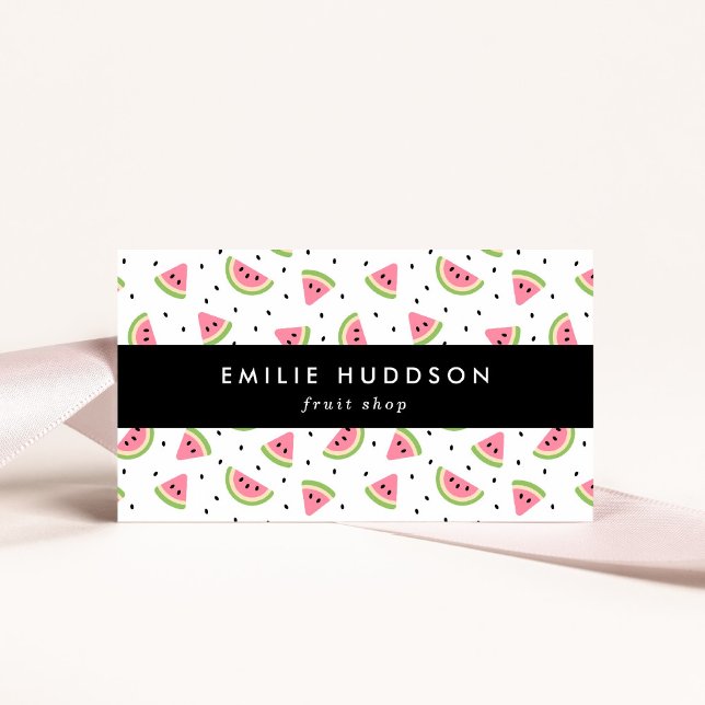 Pink Watermelons, Watermelon Seeds, Fruit Shop Business Card (Creator Uploaded)