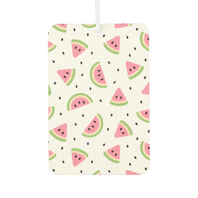 Pink Watermelons, Watermelon Seeds, Summer Pattern Air Freshener (Front)