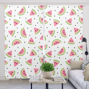 Pink Watermelons, Watermelon Seeds, Summer Pattern Blackout Curtains