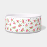 Pink Watermelons, Watermelon Seeds, Summer Pattern Bowl<br><div class="desc">Cute,  fun and adorable pattern with pink watermelons on white background. Modern and trendy gift,  perfect for the fruit lover in your life.</div>