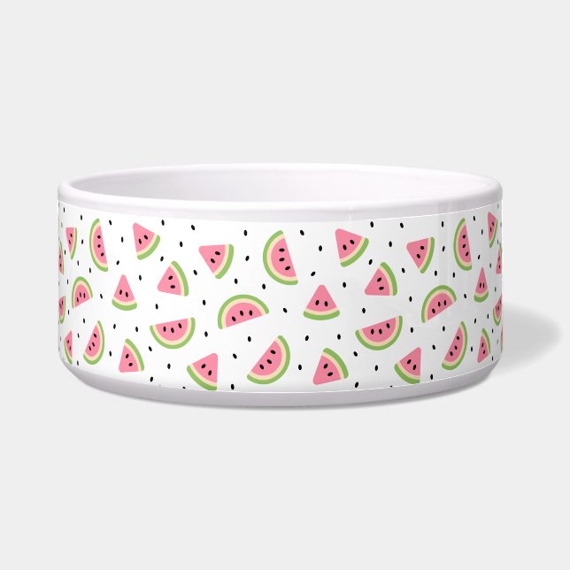 Pink Watermelons, Watermelon Seeds, Summer Pattern Bowl (Front)