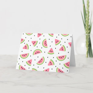 Pink Watermelons, Watermelon Seeds, Summer Pattern Card