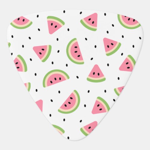 Pink Watermelons Watermelon Seeds Summer Pattern Guitar Pick