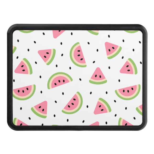 Pink Watermelons, Watermelon Seeds, Summer Pattern Hitch Cover (Front)