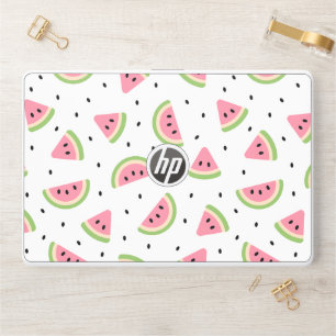 Pink Watermelons, Watermelon Seeds, Summer Pattern HP Laptop Skin
