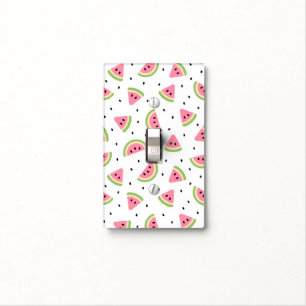 Pink Watermelons, Watermelon Seeds, Summer Pattern Light Switch Cover
