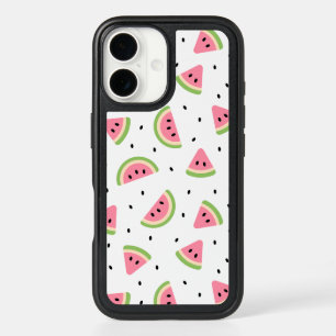 Pink Watermelons, Watermelon Seeds, Summer Pattern iPhone 16 Case