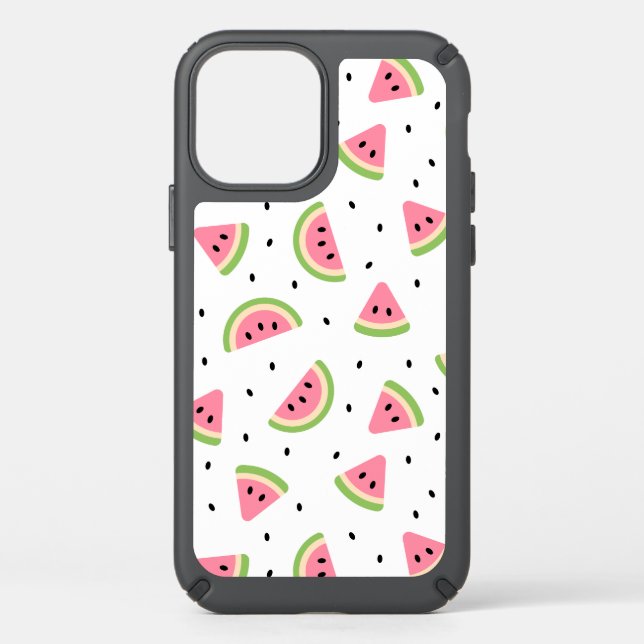 Pink Watermelons, Watermelon Seeds, Summer Pattern Speck iPhone 12 Case (Front)