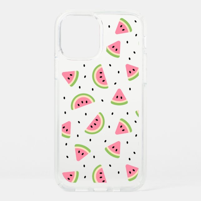 Pink Watermelons, Watermelon Seeds, Summer Pattern Speck iPhone 12 Case (Front)