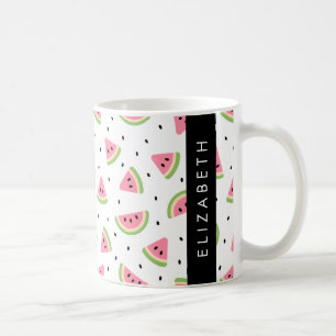 Pink Watermelons, Watermelon Seeds, Your Name Coffee Mug