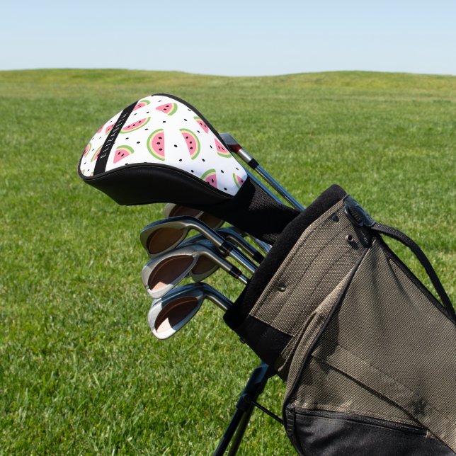 Pink Watermelons, Watermelon Seeds, Your Name Golf Head Cover (In Situ)