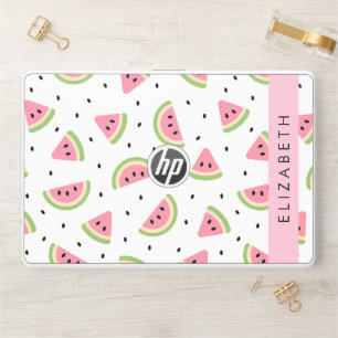 Pink Watermelons, Watermelon Seeds, Your Name HP Laptop Skin