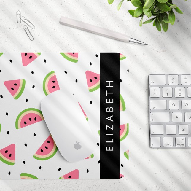 Pink Watermelons, Watermelon Seeds, Your Name Mouse Pad (Creator Uploaded)