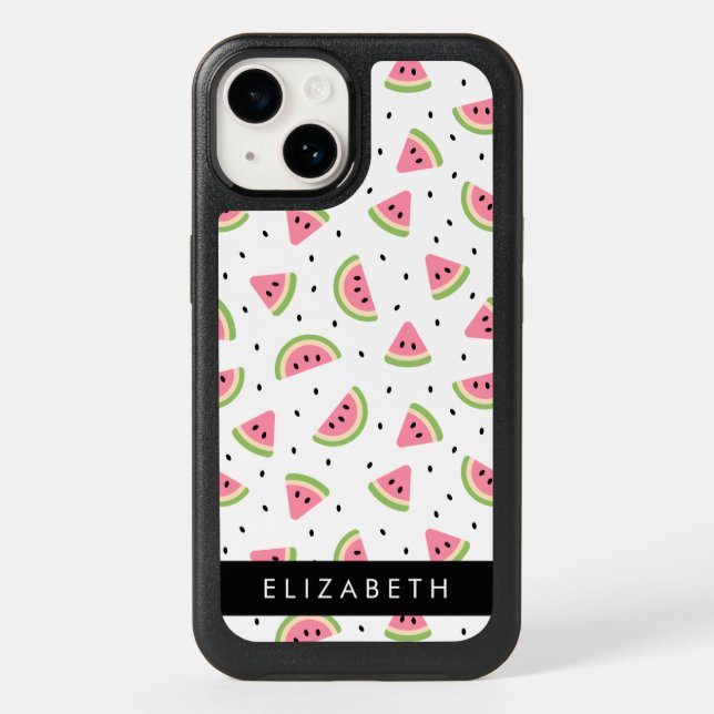 Pink Watermelons, Watermelon Seeds, Your Name Otterbox iPhone Case (Back)