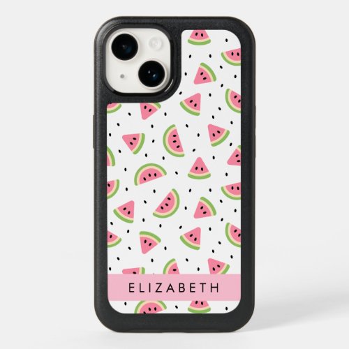 Pink Watermelons Watermelon Seeds Your Name OtterBox iPhone 14 Case