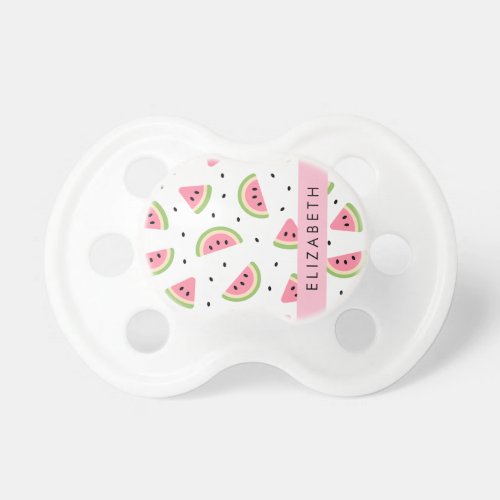 Pink Watermelons Watermelon Seeds Your Name Pacifier