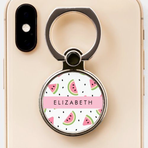 Pink Watermelons Watermelon Seeds Your Name Phone Ring Stand