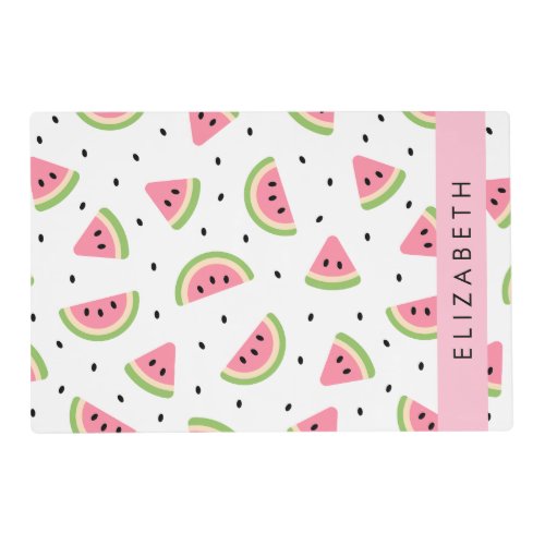 Pink Watermelons Watermelon Seeds Your Name Placemat