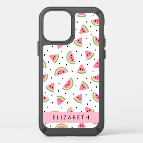 Pink Watermelons Watermelon Seeds Your Name Speck iPhone 12 Case