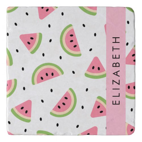 Pink Watermelons Watermelon Seeds Your Name Trivet