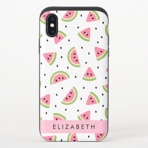 Pink Watermelons, Watermelon Seeds, Your Name iPhone X Slider Case