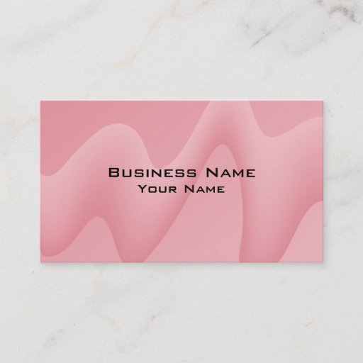 Customizable Pink Wave Abstract Image. Business Card