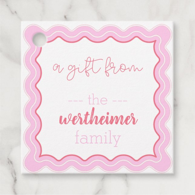 pink wave gift tags (Front)