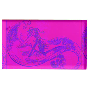 pink wave mermaid table card holder