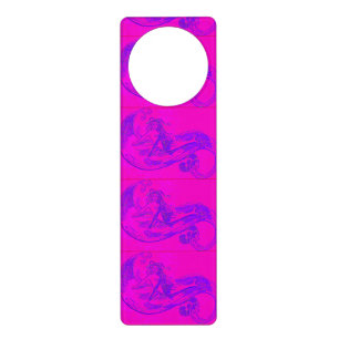 pink wave mermaids door hanger