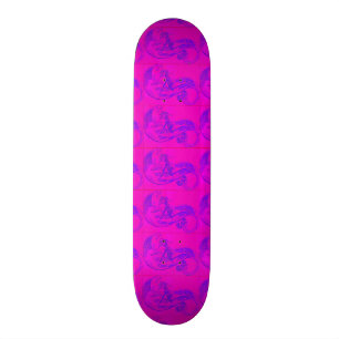 pink wave mermaids skateboard deck