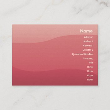 Pink Waves - Chubby Business Card by ZazzleProfileCards at Zazzle