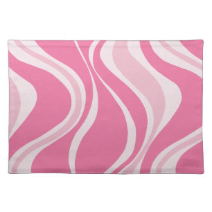Pink Waves Cloth Placemat