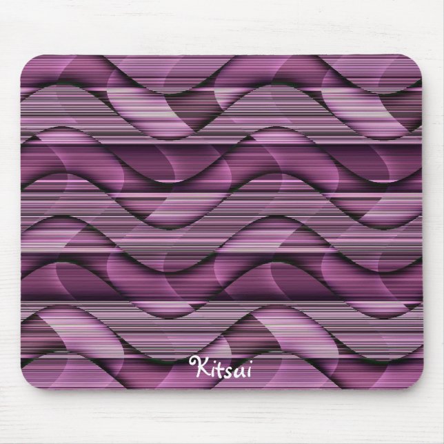 Pink Waves Mousepad (Front)