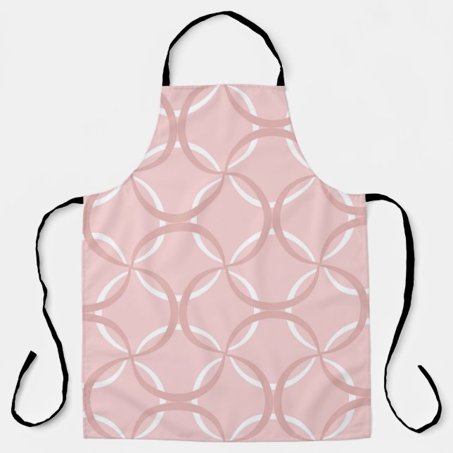 Pink Waves: Seamless Chic Pattern Apron (Front)