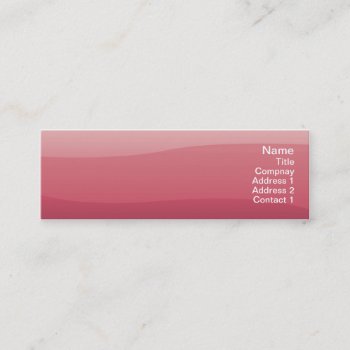 Pink Waves - Skinny Mini Business Card by ZazzleProfileCards at Zazzle