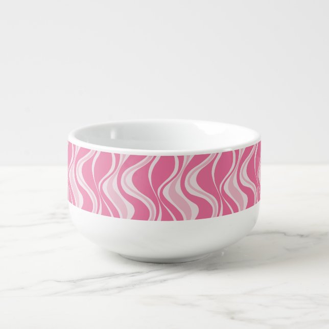 Pink Waves Soup Mug (Front)