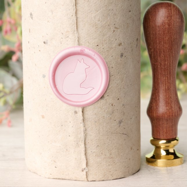 Pink Wax Seal Stamp Kit Woodland Fox (Insitu (Parchment))