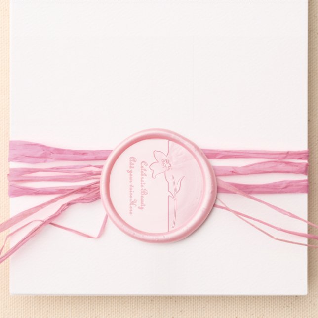pink wax seal sticker (Front)